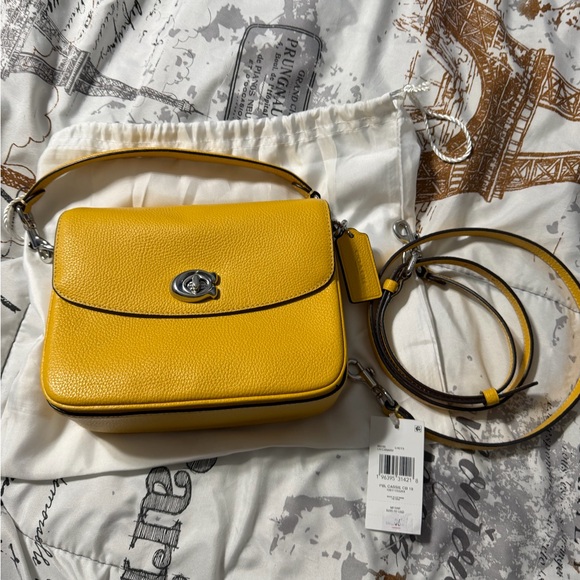 Coach Cassie 19 Vibrant Yellow Crossbody Bag - Picture 1 of 14